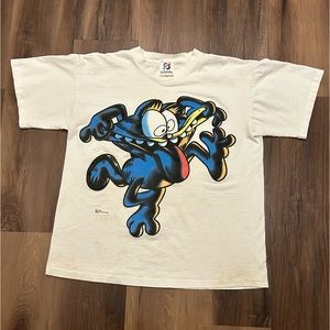 90s Vintage Signal Art Garfield Graphic Tee Single Stitch